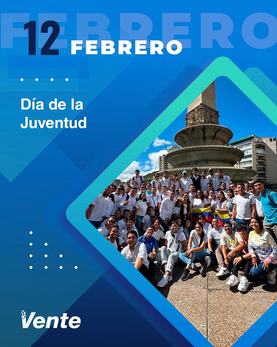 #12FEB | ¡Día de la Juventud!

En un año tan crucial como el 2024, los jóvenes asumimos el compromiso de apostar por un futuro en Venezuela. 

No hemos conocido la Libertad, pero estamos listos para conquistarla, y lo vamos a lograr.

#ConVzla #HastaElFinal 🇻🇪