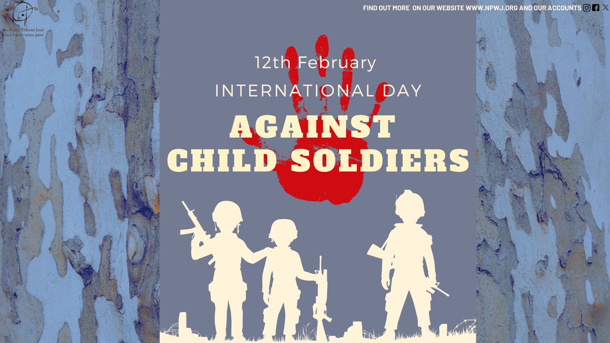 Today is the International Day against Child Soldiers, or Red Hand Day. Let's raise our red hands against this grave violation against children and for a world where every child can grow up free from fear and violence. Find out more on our website : npwj.org