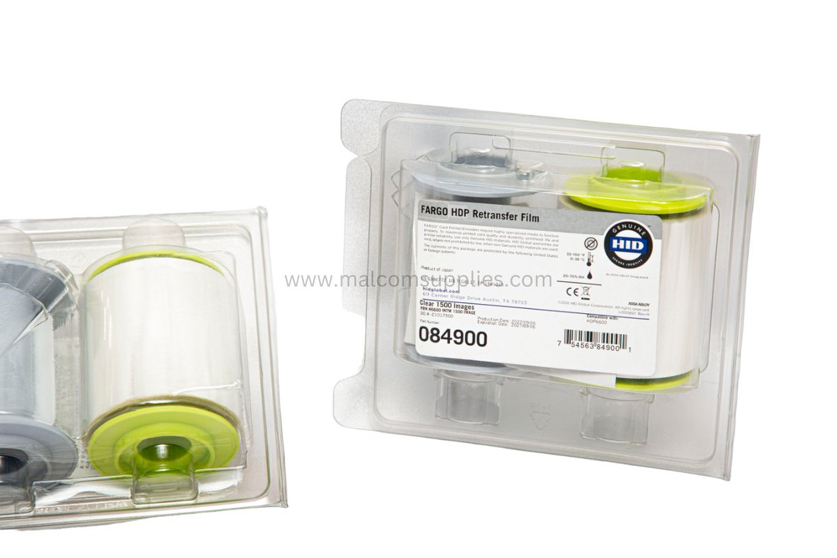 Product: HIDFargo 084900 standard clear Retransfer film (HDP6600)

Specifications;
Type - Printer Ribbon
Feature - Original
Brand Name - HID Fargo
Model Number - 084900
Color - film
Printer used - hdp6600
Images - 1500images/roll

#PrintingExcellence #printers #DigitalPrinting