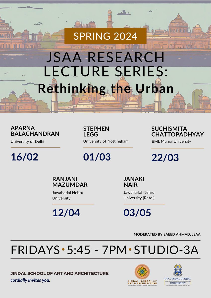 jsdajgu's tweet photo. Jindal School of Art & Architecture Research Lecture Series: Rethinking the Urban.
#jsaa #urban #research #researchlecture #series https://t.co/UkXr26YH6r