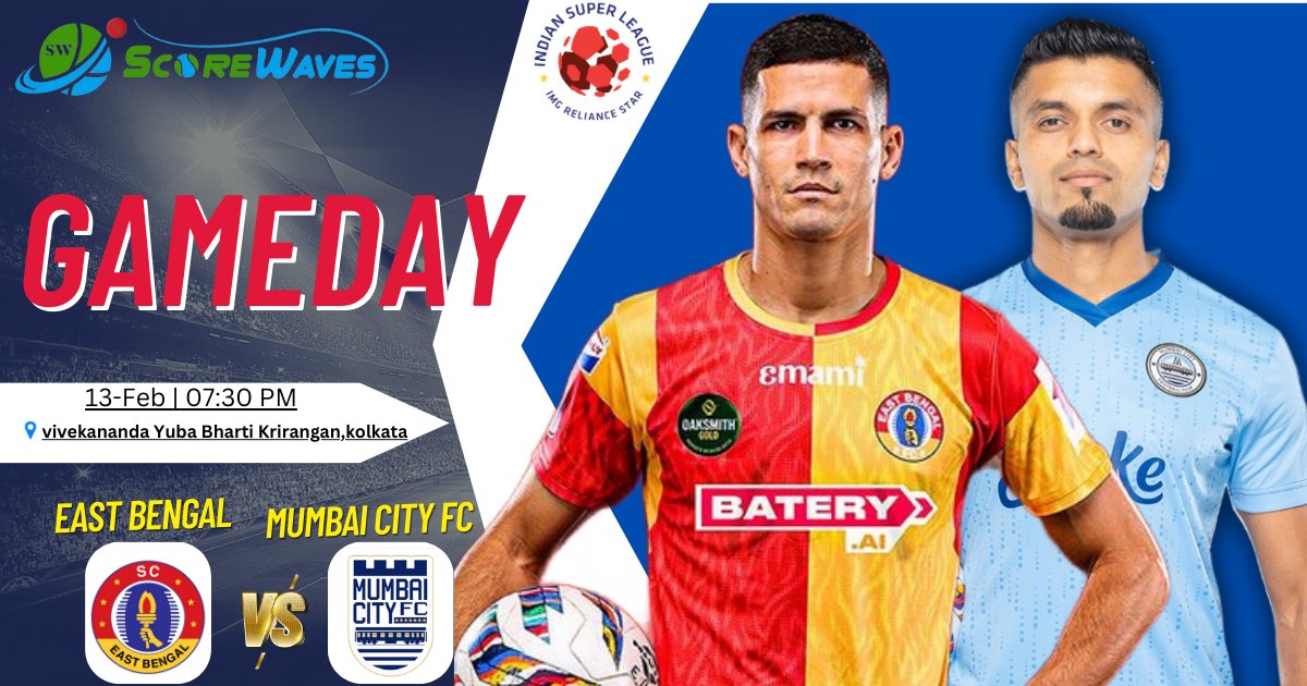 ScoreWaves's tweet photo. ISL 2024
East Bengal VS Mumbai City FC
#indiansuperleague #isl2024 #EastBengalFC #MumbaiCityFC #footballmatch #footballnews #footballupcomingmatch #EastBengalvsMumbaiFC #islhighlights #ISLGoals #scorewaves #scorewaves
follow for more updates:
https://t.co/YxHi85tyKt https://t.co/G3WRjYJhjc