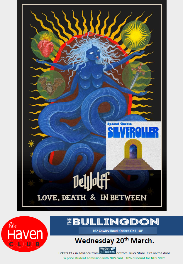 NEXT SHOW - @DeWolff + @SilverollerBand March 20th @TheBullingdon