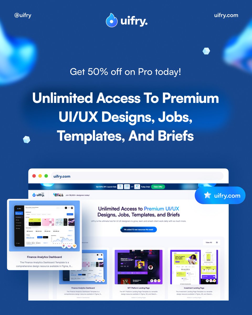 WEEKLY NEW RESOURCES - FEBRUARY 2ND WEEK UPDATES!

Get unlimited UI UX resources today at uifry.com

#uifry #design #templates #ui #resources #uidesign #uidesigner