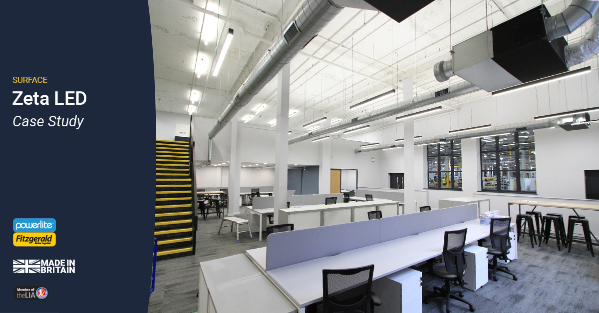 PowerliteFitz's tweet photo. Are you looking for a sustainable, energy-efficient surface fixture for your upcoming office project? Our Zeta fitting presents an ideal solution for offices seeking a lighting upgrade. More Information: https://t.co/opB4Lc5sQL 

#decorativelighting #officelighting https://t.co/yc2qoyOd1u