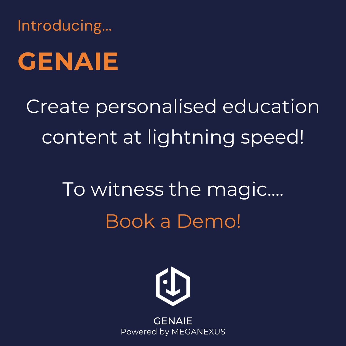Meganexus_Ltd's tweet image. Are you looking for a course creator tool that accelerates your content generation process? GENAIE allows you to create variety of high-quality, consistent e-learning content in an incredibly short duration. 
meganexus.com/schedule-a-dem…
#generativeAI #coursecreator #contentgenerator