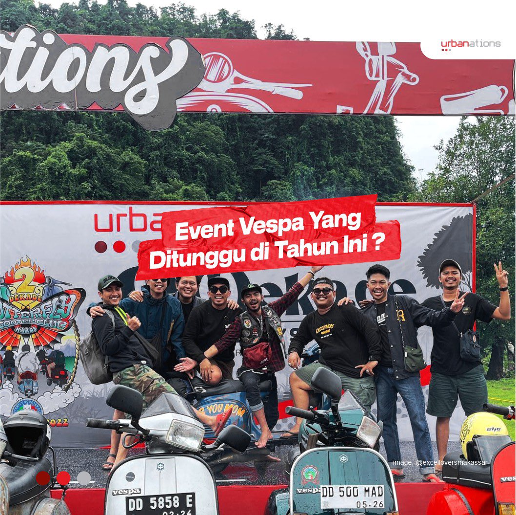 Scooterist Sulawesi, Tahun ini event apa yang paling kita tunggu tunggu ?!

Kasi masukan buat mimin dong, enaknya habis lebaran kita ngapain nih ??

#urbanations