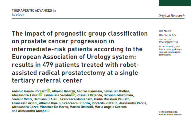 📣New research online! This observational study identified factors predicting #prostatecancer disease progression, which allowed the computation of highly correlated clinical and pathological prognostic groups 🔗Read the full text: journals.sagepub.com/doi/10.1177/17…