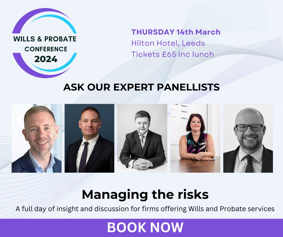 Are you coming to our Wills &amp; Probate conference? 
We'd love to receive your questions for the panel. Let us know by emailing them to us on enquiries@htf-legal.co.uk 

Follow this link to book your place:
eventbrite.co.uk/e/wills-and-pr…

#panelquestions #willsandprobateconference