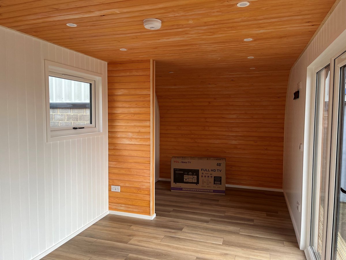 FutureRooms's tweet photo. The first of our eye-catching Escape Pods has arrived at its new home on the Isle of Skye! One of the models in our new range of pods, it’s as stunning on the outside as it is stylish on the inside. Visit our website to find out more! #glamping #ukbiz #Scotland https://t.co/rqC0Kiak69