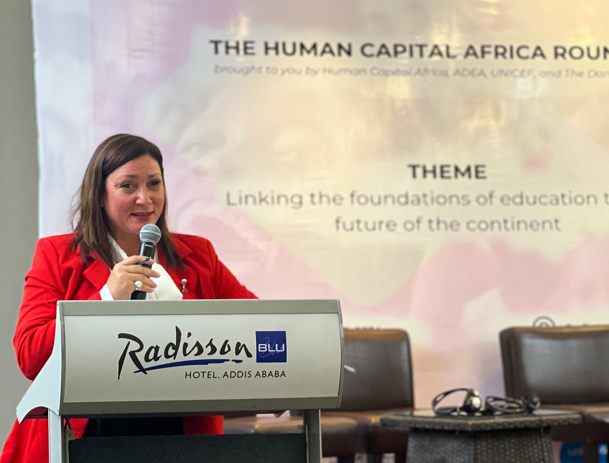 Currently happening! @MoEACnamibia Executive Director <a href="/SanetSteenkamp1/">Sanet L. Steenkamp</a> sharing Namibia’s compelling journey towards transforming the education system and prioritizing Foundation Learning #HCASummit4action
<a href="/_AfricanUnion/">African Union</a> <a href="/UNICEFEducation/">UNICEF Education</a> <a href="/FLN_Matters/">Learning Changes Everything</a> <a href="/HumanCapAfrica/">Human Capital Africa</a> <a href="/ADEAnet/">ADEA</a>
