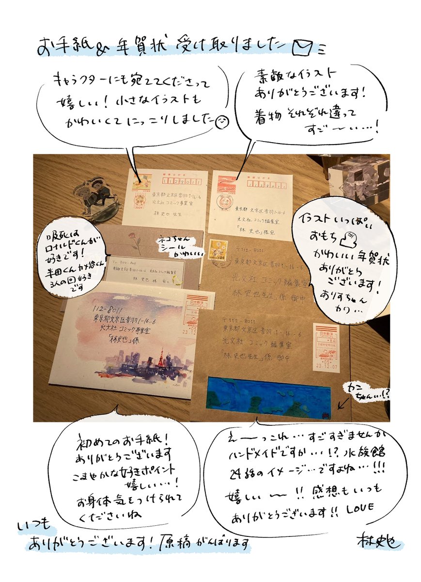 ご報告遅れましたがお手紙受け取ってます!
本当に嬉しいです!ありがとうございます!!! 