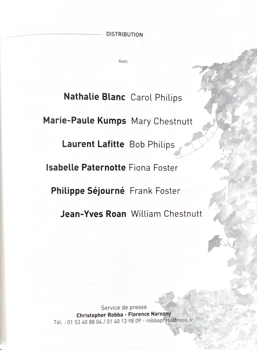 @IsabelleLayer @franceinfo @virginiehocq @levrailambert @LadislasChollat @TheatreEdouard7 Excellent souvenir de cette pièce, vue à la création en 2005 au @THEATREMARIGNY sous le titre «  Les uns chez les autres ».