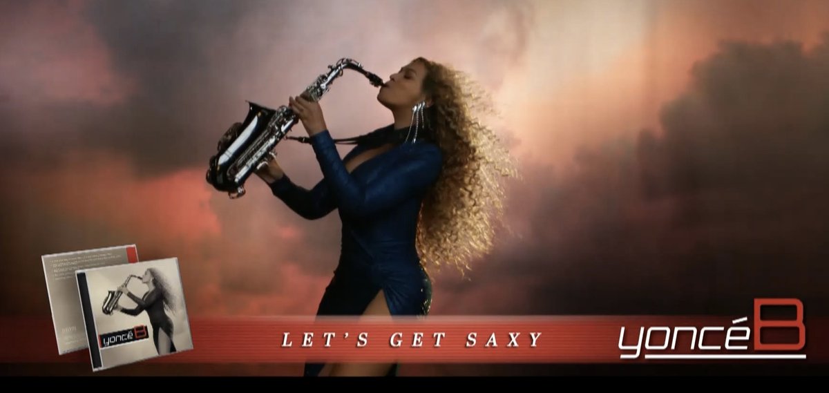 I let Beyoncé play my sax @withthecurves for the super bowl 😉 🎷🎷🎷