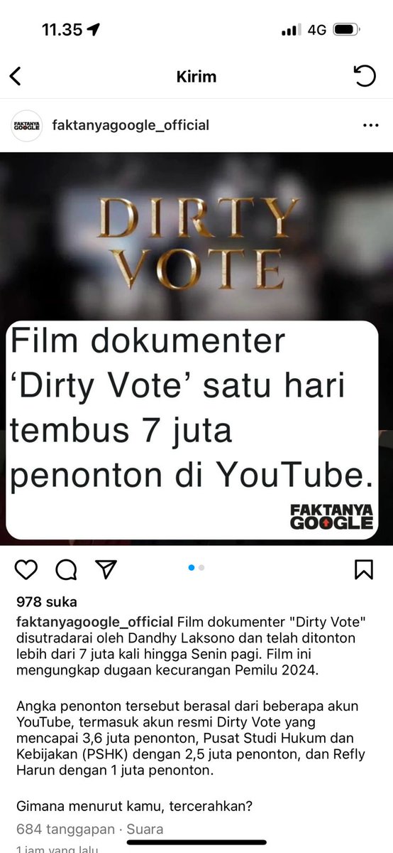 Dirty Vote Ungkap Bobroknya Pemilu 2024 Yang Penuh Kecurangan
#PelanggaranPemilu #PrabowoGibranCurang #Pilpres2024 #DinastiPolitik #TolakDinastiPolitik #PelanggaranHAM #AsalBukanPrabowo #AsalBukan02