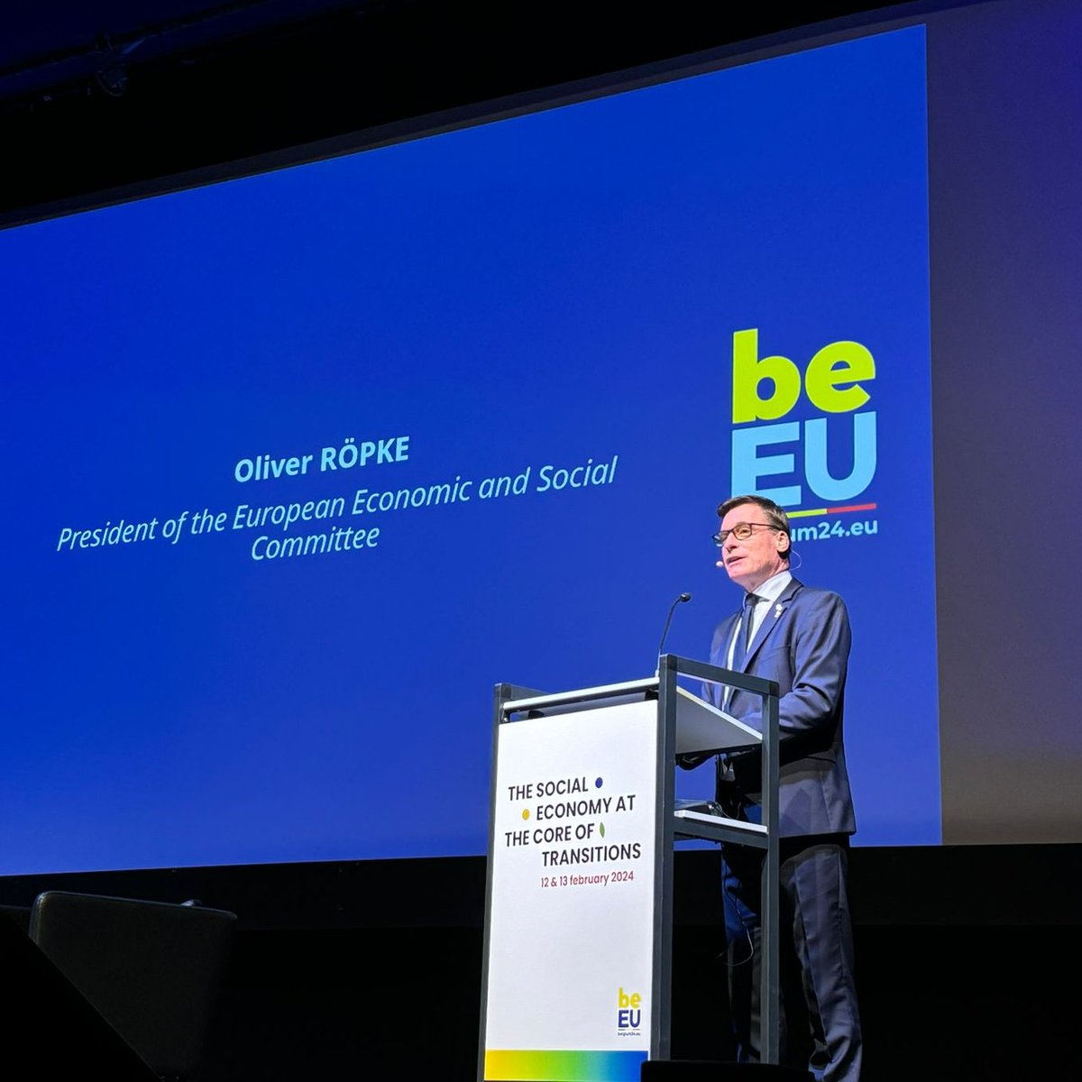 The @EU_EESC is at the forefront of the promotion of #SocialEconomy. With @EU2024BE, let's boost awareness of its impact & benefits, for the workers and businesses. Social economy is a cornerstone of 🇪🇺 EU's economy, the twin transition, and youth development. #EU2024BE