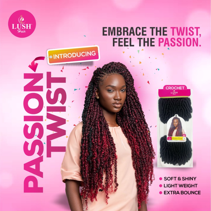 lushhairnigeria's tweet photo. You asked and we delivered 😉  Get ready to turn heads with our brand new Passion Twist Crochet 🔥

Ready to make gorgeous hair statements? Click the link to Shop now and thank us later 🛍️💕

https://t.co/Ox5uMUIFbF

#LushHair
#BeBeautiful
#PassionTwist