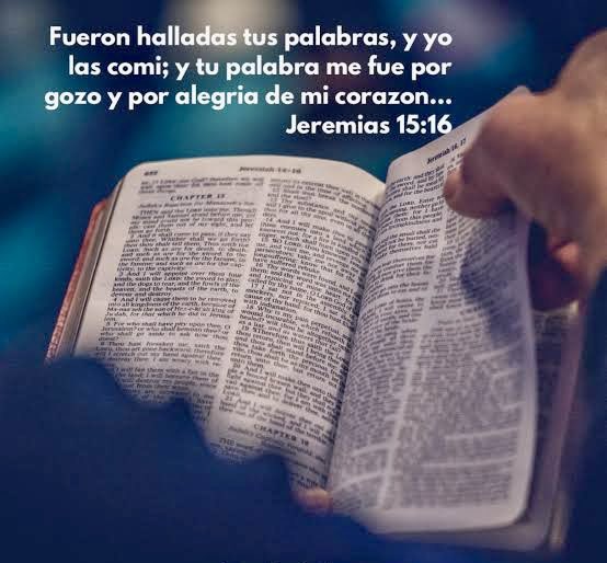Jer. 15 Para los hijos de Dios, la Biblia no es un libro de entretenimiento, sino la mejor fuente de su alimento; ella no solo contiene el mensaje de salvación, sino también trae paz y alegría al corazón. Hagamos que la Palabra de verdad sea cada día nuestra prioridad #rpsp