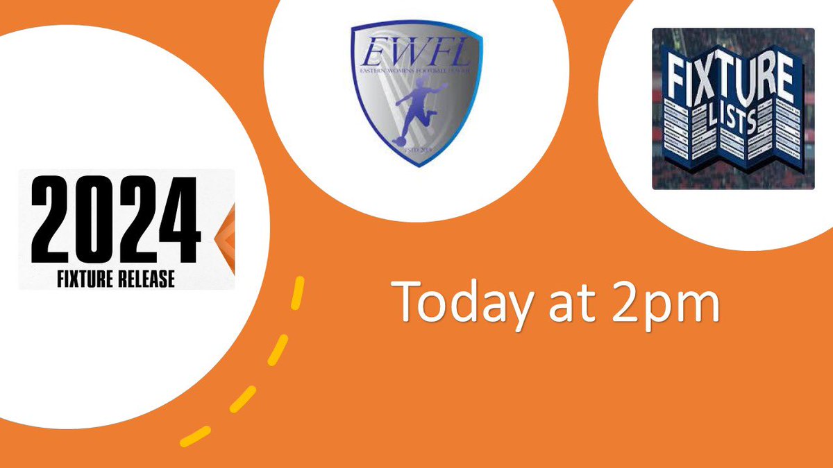 EasternWFL's tweet photo. The countdown is ON
Itโs just under 2 hours to go!
The EWFL Fixtures for 2024 will be online at 2pm today
Who do you want as 1st opposition when we kick off in March
@FAIreland @ONeills1918 @HerSportDotIE @Striker1Online @mickoshea100
#2024Fixtures #EWFL https://t.co/aqr8exiQxf