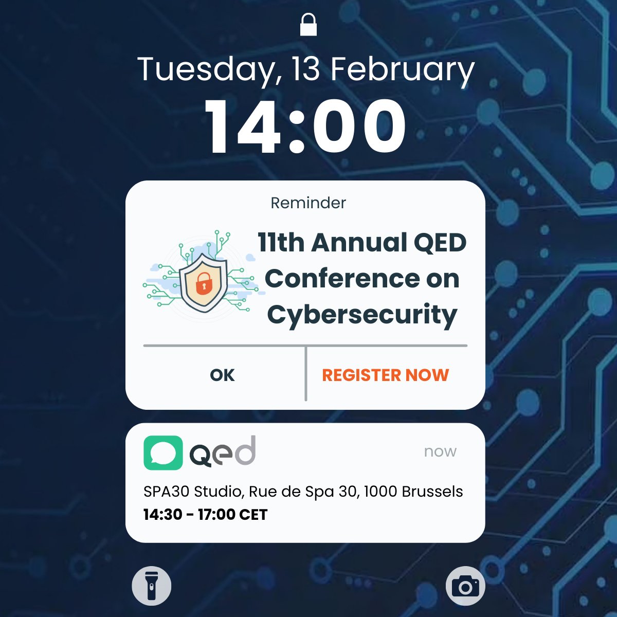 QEDBrussels's tweet photo. Join us tomorrow at the 11th Annual QED Conference on Cybersecurity!๐
๐
13 February 2024
๐SPA30 Studio, Rue de Spa 30, Brussels 1000
๐ฅHybrid Conference
๐https://t.co/6dEpxk0unb
#QEDevents #QEDBrussels #QEDConference #Cybersecurity #QEDCybersecurity2024 #RegisterNow https://t.co/5Va0n3C3j8