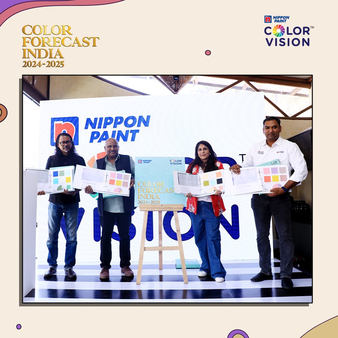 NipponIndia's tweet photo. The launch of Color Vision 2024-25 was a resounding success, attracting diverse participation and enthusiastic engagement.
#NipponPaint #NipponPaintIndia #ColorVision #ColorVision2024 #ColorMatters #ColorForecast https://t.co/21DUWk2M7A