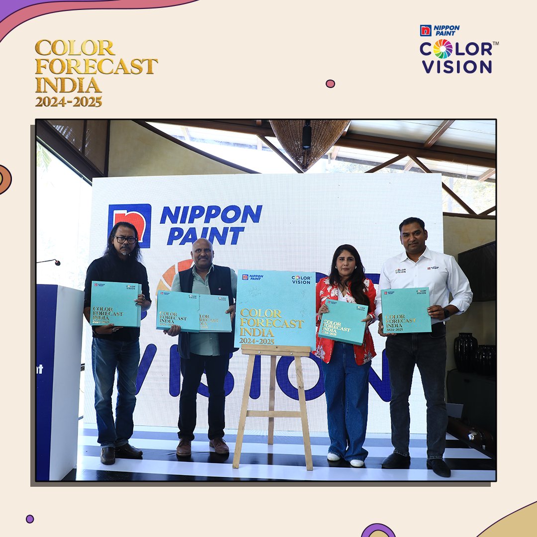 NipponIndia's tweet photo. The launch of Color Vision 2024-25 was a resounding success, attracting diverse participation and enthusiastic engagement.
#NipponPaint #NipponPaintIndia #ColorVision #ColorVision2024 #ColorMatters #ColorForecast https://t.co/21DUWk2M7A