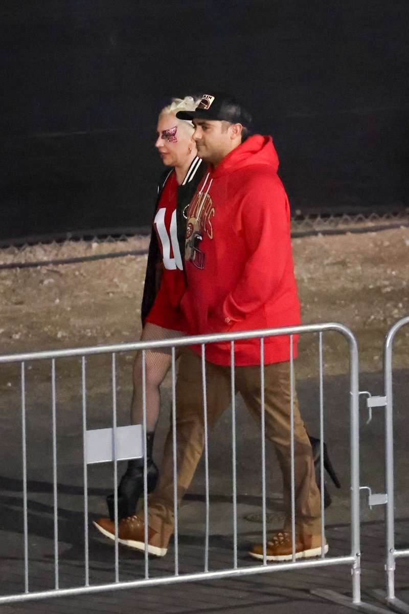 [NEW PHOTOS] Lady Gaga and Michael leave Allegiant Stadium in Paradise, LV (Feb. 11). Full album: bit.ly/49yXNmb