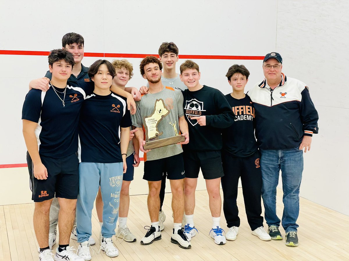Congratulations to the Boys’ Varsity Squash team on taking home the NEPSAC Class D Championship this weekend with a 4-3 win over Berkshire!

#GoTigers #suffieldforlife #essequamvideri