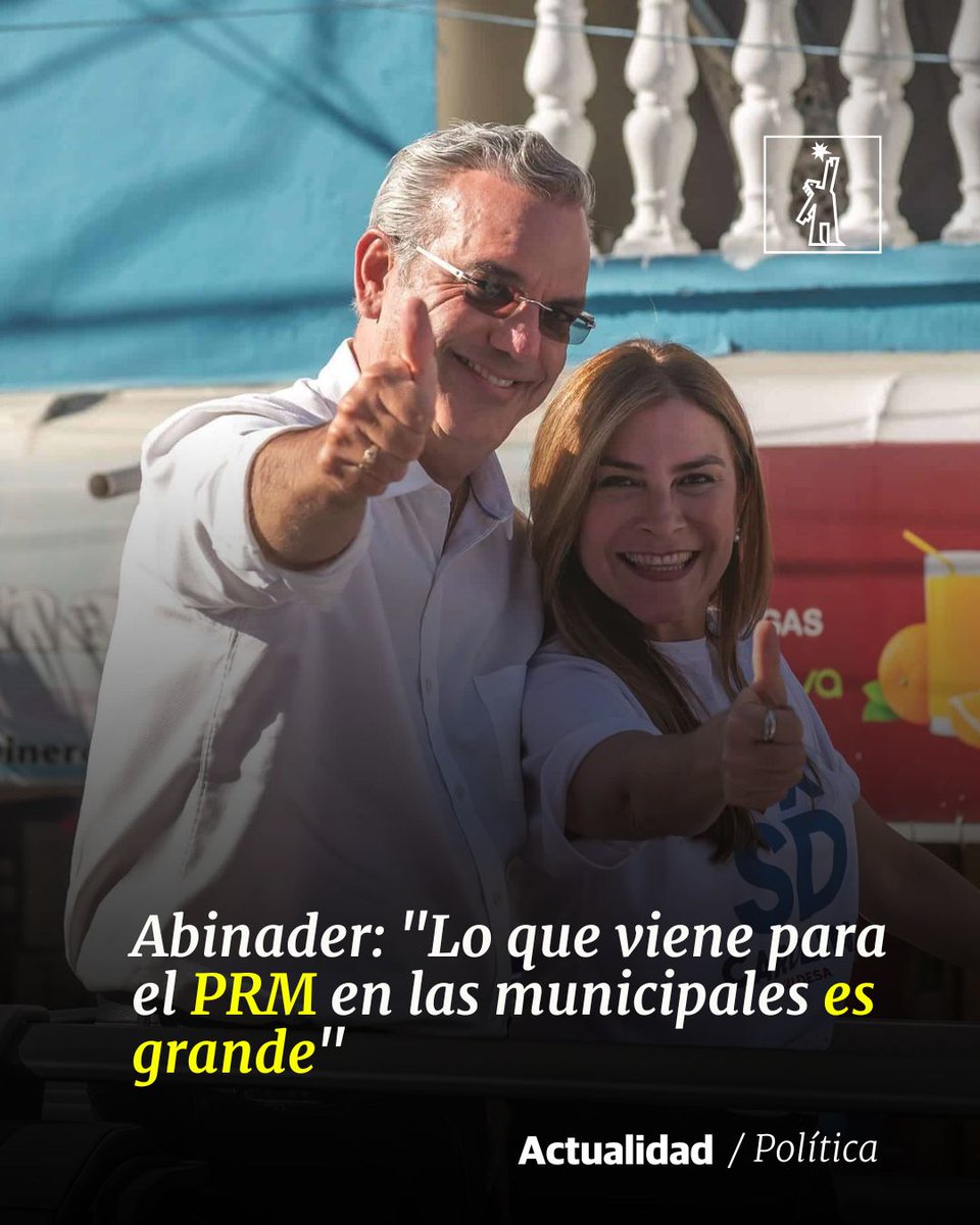 DiarioLibre's tweet photo. 🗳 |#PolíticaDL| Vaticinó un tsunami a favor del PRM en las elecciones municipales del próximo domingo

🔗 https://t.co/4ZWxAG3Rc8

#DiarioLibre #Abinader #LuisAbinader #CarolinaMejía #PRM https://t.co/FhgmUWTXlq