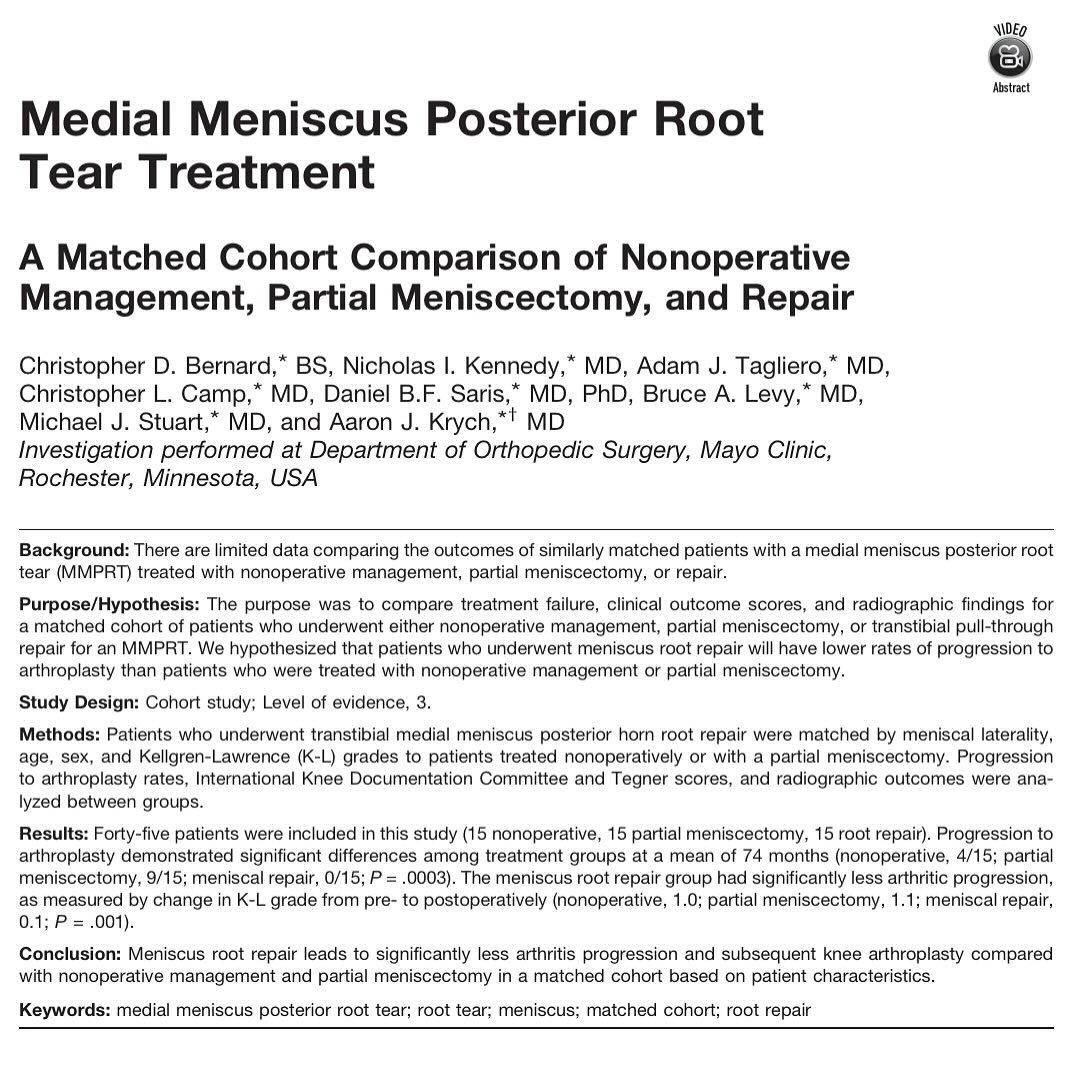 ✨NEW episode is LIVE!✨ We’re talking about medial meniscus posterior root tears — what makes them so different from the other meniscus tears we’ve discussed on this show? We dive into presentation, diagnosis and treatment. Check it out! #orthotwitter @AshleyBassettMD @cloganmd