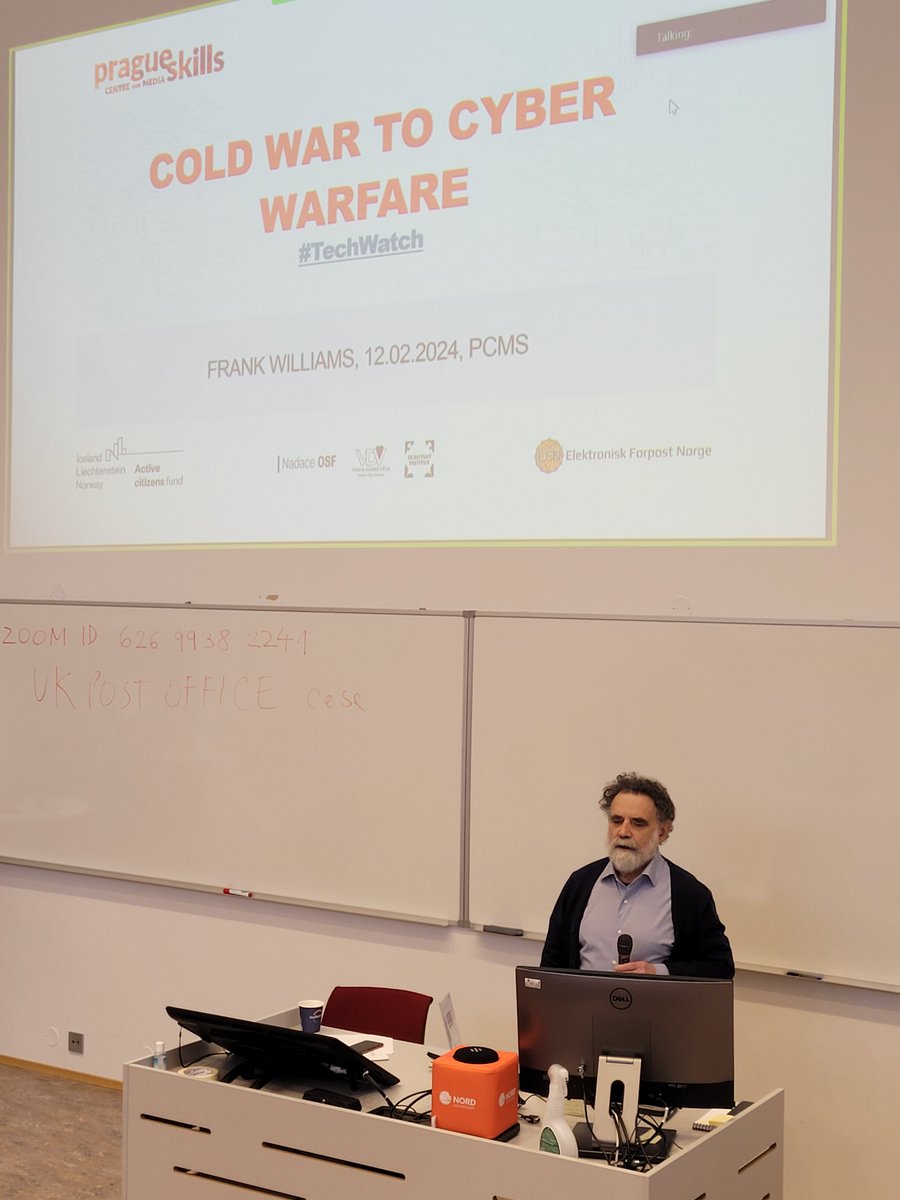 PcmsNews's tweet photo. 👉At #TechWatch, Frank Williams from #PCMS delves into the evolution from #ColdWar strategies to cyber warfare's role in #media, the diminishing influence of editors in today's digital landscape, #disinformation and more. #HumanRights #impact #withCourage
Thanks @UiTNorgesarktis https://t.co/issvN7PukM