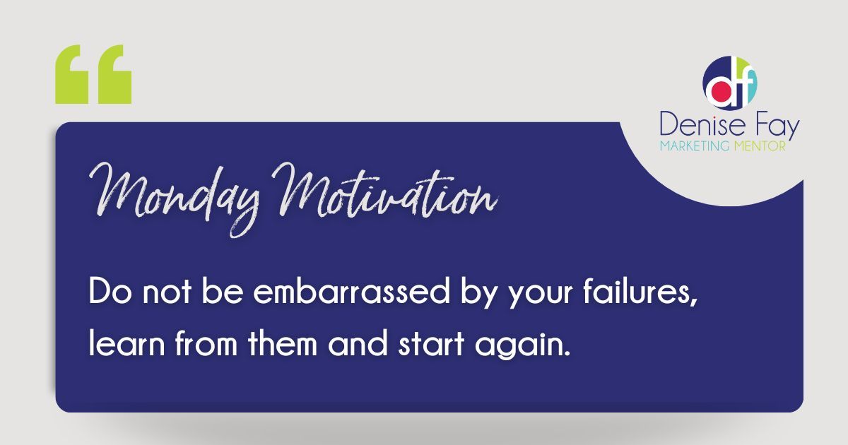 It's Monday. That means one thing it's #mondaymotivation.

I saw this quote and thought yep, this is the one for today.

If you like it, double tap and give me a heart. Let me know if you really like it. 

#thefayway #denisefay #denise_fay_achievemarketing #marketing