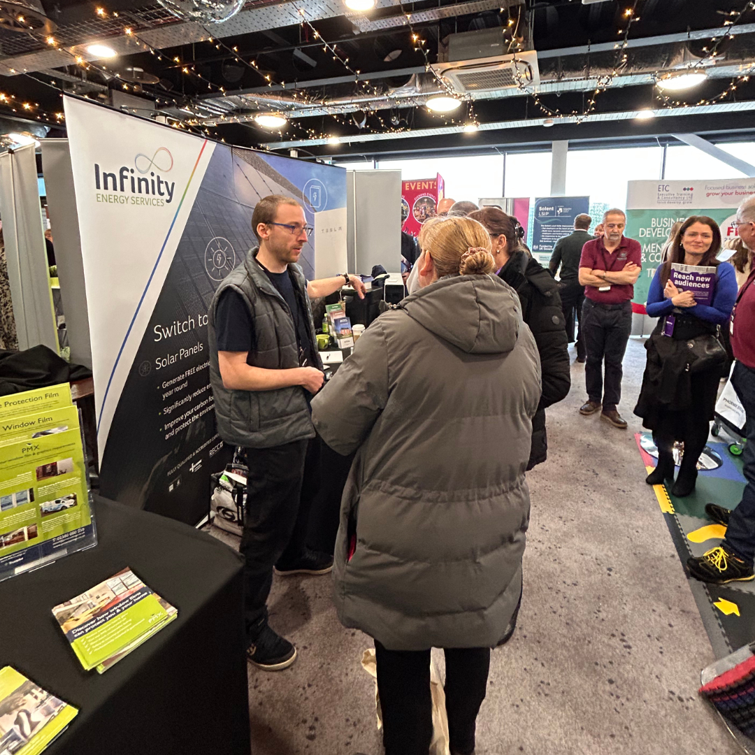 infinityenergy0's tweet photo. It was a pleasure exhibiting at the Portsmouth Business Expo on 8 February at The Village Hotel in Portsmouth. Thank you to everyone that stopped by our stand. We’re happy to share our renewable energy expertise, helping businesses save money and reduce their carbon footprint. https://t.co/xIiOpkYpLD