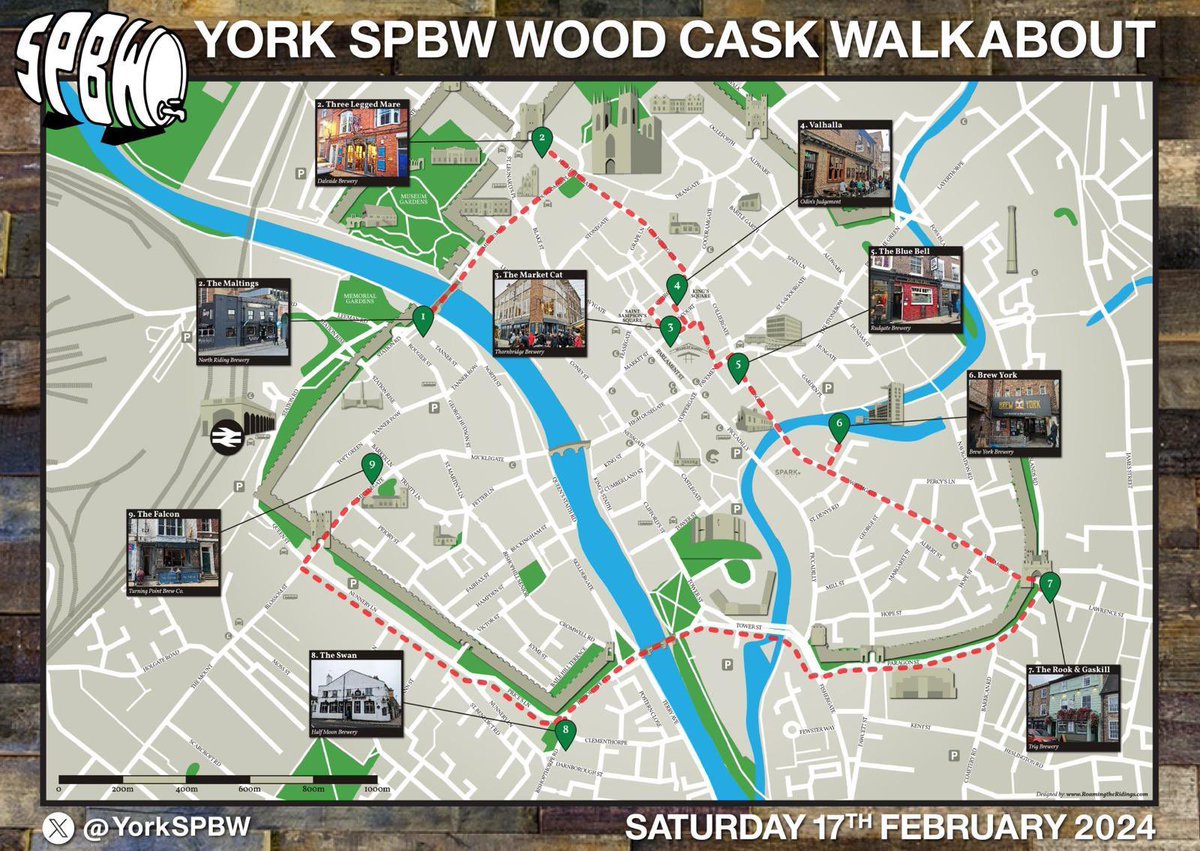 YorkSPBW (@yorkspbw) on Twitter photo Wood Cask Walkabout Sat 17/2 Map big thanks to <a href="/RoamingRidings/">Roaming the Ridings - A Yorkshire Pub Guide</a> of the 9 pubs 🙏 <a href="/maltingsyork/">Shaun Collinge</a>
<a href="/3LMYork/">Three Legged Mare</a> <a href="/ValhallaYork/">ValhallaYork</a> <a href="/MarketCatYork/">The Market Cat</a> #BlueBell <a href="/brewyorkbeer/">Brew York</a> <a href="/RookGaskillYork/">Rook & Gaskill</a> <a href="/theswanyork/">The Swan, York (Chair <a href="/CampaignforPubs/">Campaign for Pubs</a>)</a> <a href="/thefalconyork/">The Falcon, York</a> <a href="/YorkCAMRA/">York CAMRA</a> <a href="/SpbwUk/">SPBW UK</a> <a href="/SPBWWestRiding/">SPBW_WESTRIDING</a> <a href="/MancSpbw/">SPBW_GRT_MANC</a> <a href="/spbwnortheast/">SPBW NORTH EAST</a> @CampaignforPubs Wood Cask Walkabout Sat 17/2 Map big thanks to <a href="/RoamingRidings/">Roaming the Ridings - A Yorkshire Pub Guide</a> of the 9 pubs 🙏 <a href="/maltingsyork/">Shaun Collinge</a>
<a href="/3LMYork/">Three Legged Mare</a> <a href="/ValhallaYork/">ValhallaYork</a> <a href="/MarketCatYork/">The Market Cat</a> #BlueBell <a href="/brewyorkbeer/">Brew York</a> <a href="/RookGaskillYork/">Rook & Gaskill</a> <a href="/theswanyork/">The Swan, York (Chair <a href="/CampaignforPubs/">Campaign for Pubs</a>)</a> <a href="/thefalconyork/">The Falcon, York</a> <a href="/YorkCAMRA/">York CAMRA</a> <a href="/SpbwUk/">SPBW UK</a> <a href="/SPBWWestRiding/">SPBW_WESTRIDING</a> <a href="/MancSpbw/">SPBW_GRT_MANC</a> <a href="/spbwnortheast/">SPBW NORTH EAST</a> @CampaignforPubs