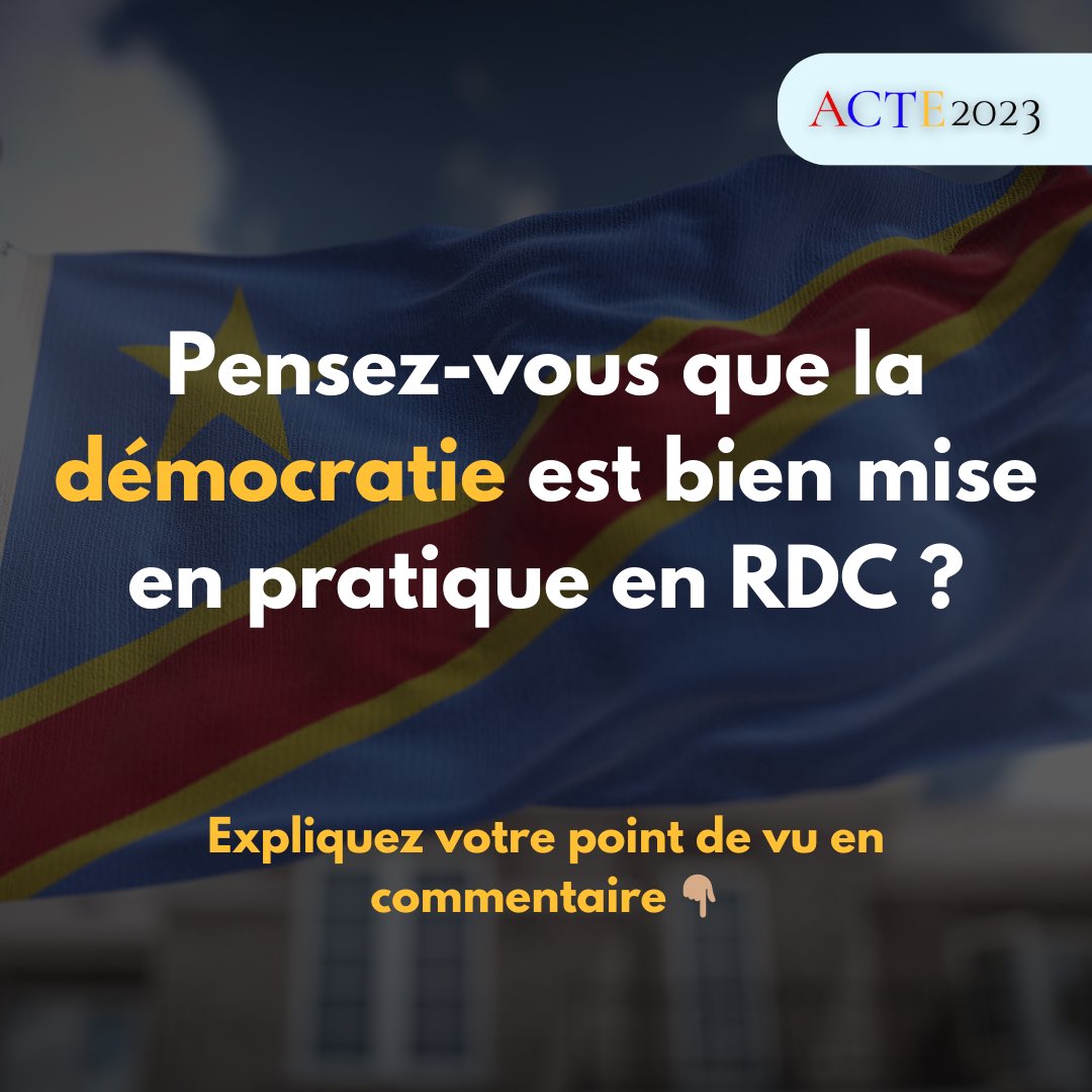 Pensez-vous que la démocratie est bien mise en pratique en République Démocratique du Congo?

#démocratie #Acte2023  #Valeurs #Etatdedroit #RDCongo