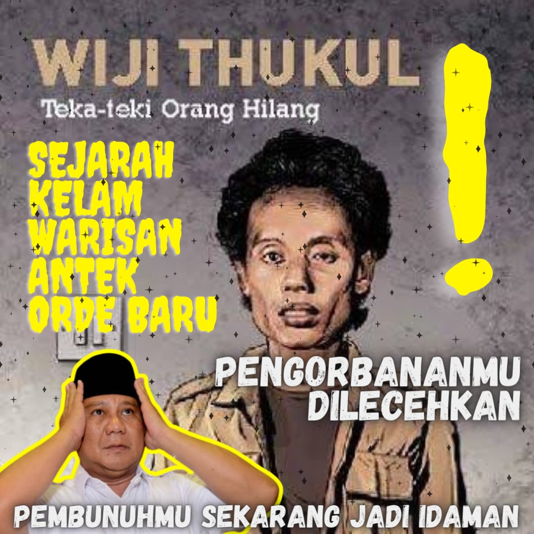 Dimana Wiji Tukul?!
#PelanggaranPemilu #PrabowoGibranCurang #Pilpres2024 #DinastiPolitik #TolakDinastiPolitik #PelanggaranHAM #AsalBukanPrabowo #AsalBukan02