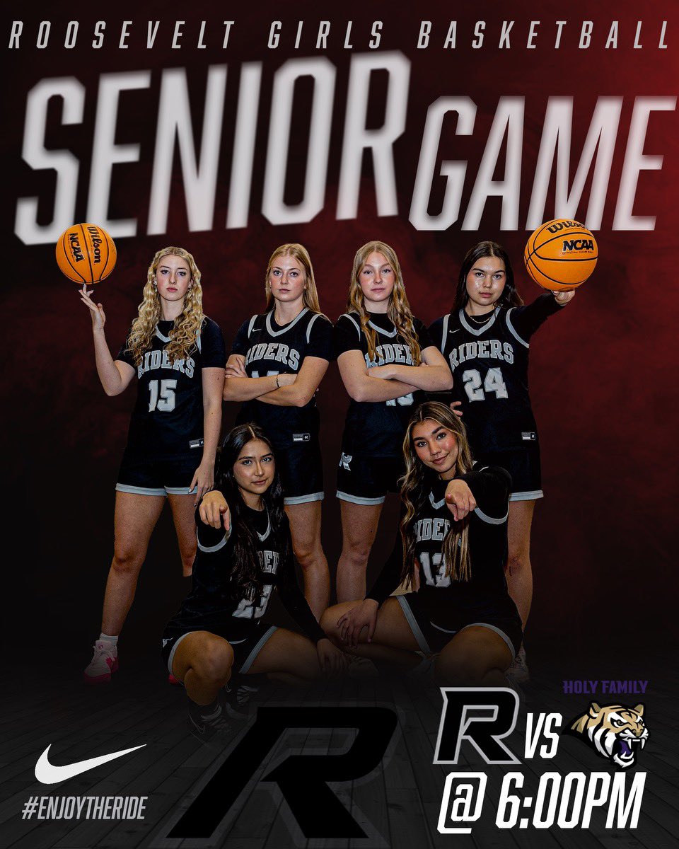 SENIOR NIGHT!! Come celebrate these amazing girls on their special night. Don’t miss it! Festivities begin at 5:20pm. Game against 4A #1 Holy Family (19-1) begins at 6pm #EnjoytheRide