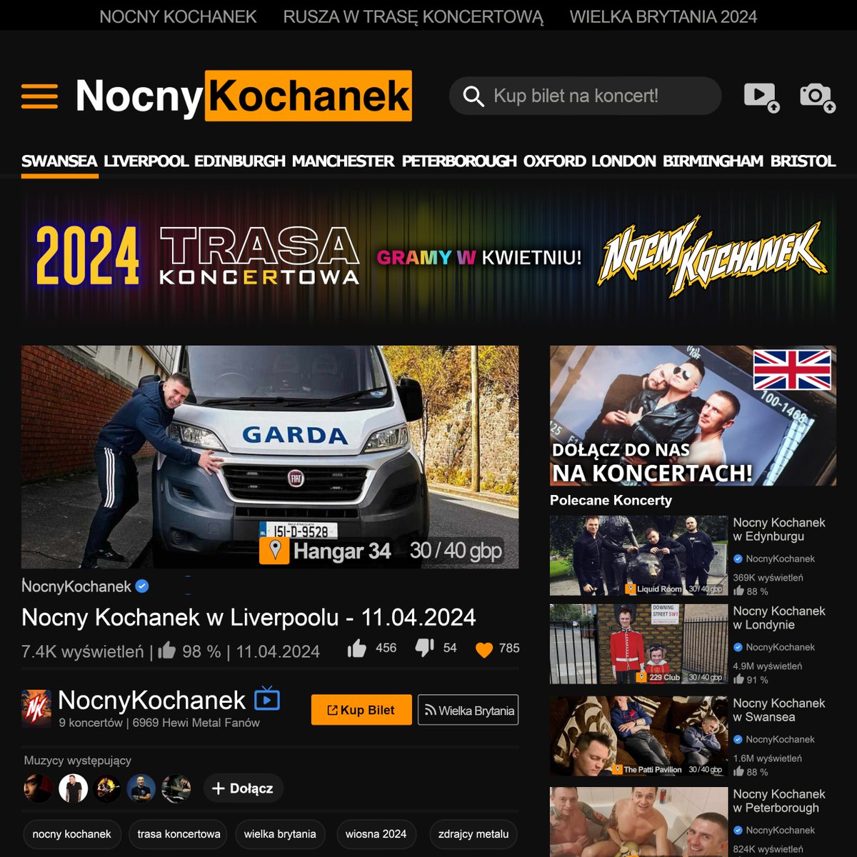 Tickets are now ON SALE for Nocny Kochanek LIVERPOOL date Grab your tickets now: t.ly/xNWmG