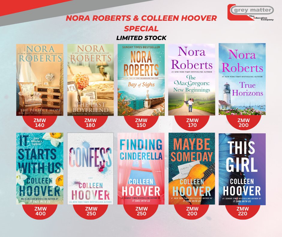 📚 Dive into a world of captivating stories with Nora Roberts and Colleen Hoover! 📖✨ Whether you're in the mood for romance, family sagas, or heartwarming tales, these books have it all.  

#NoraRoberts #ColleenHoover #BookRecommendations #MustReads #ReadingList