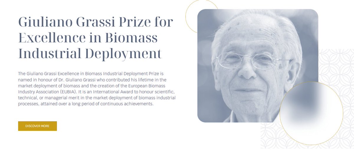 🔊 The nominations for the Giuliano Grassi Prize are now open! It's an International Award to honour scientific, technical &managerial merit in the market deployment of #biomass industrial processes. Learn more! lnkd.in/dHU9YRcQ The award is sponsored by @MDPIOpenAccess