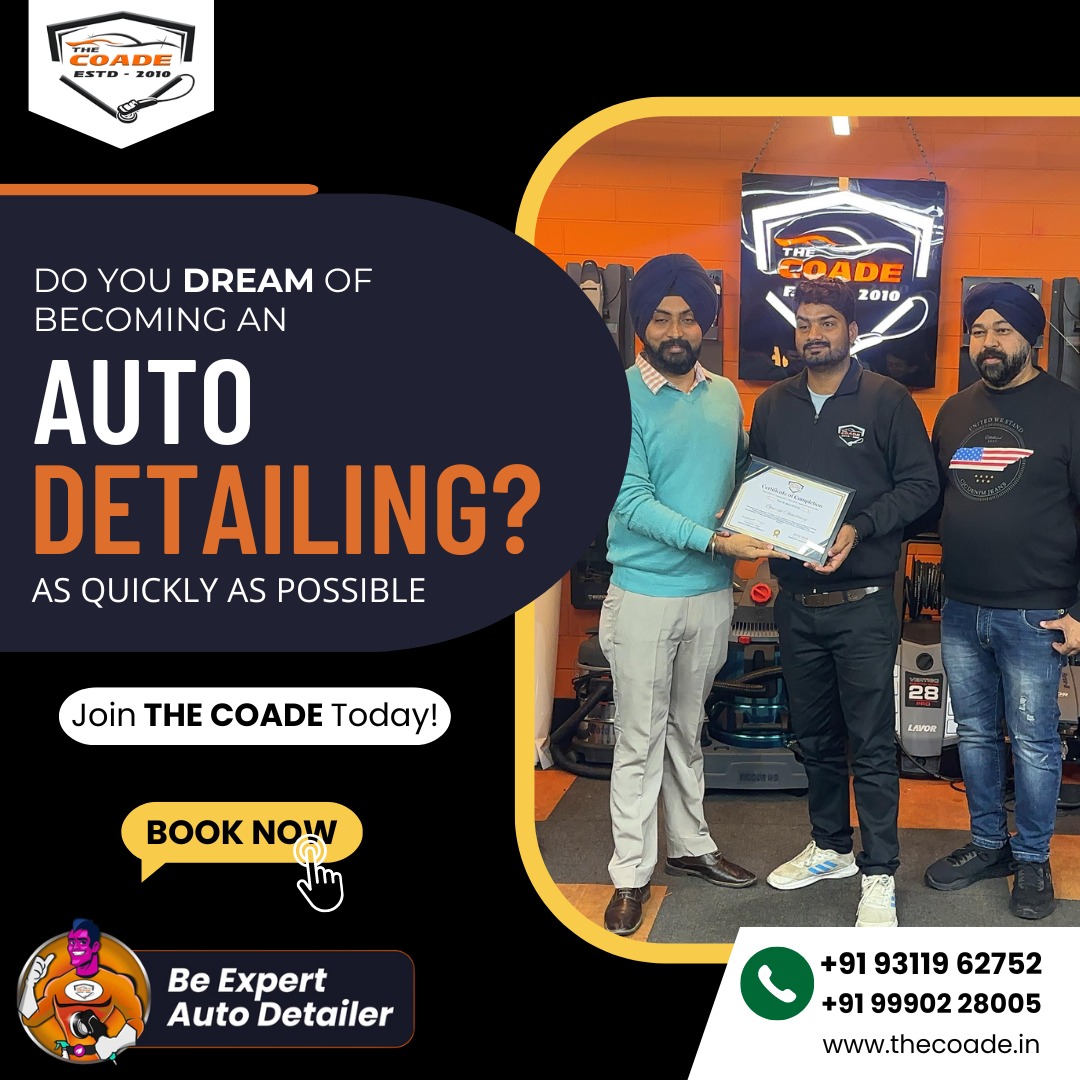TheCoade's tweet photo. 💥DO YOU DREAM OF BECOMING AN AUTO DETAILING ?💥

👉AS QUICKLY AS POSSIBLE👈

📕join THECOADE today!📕

For More Info:
☎️ 𝐂𝐚𝐥𝐥 𝐔𝐬 𝐍𝐨𝐰: +91 93119 62752
.
.
.
#detailing #detailersofinstagram  #ncdetailers #detailingcertified #certificate #prodetailing #starthere #thecoade https://t.co/72mTRDnLFd