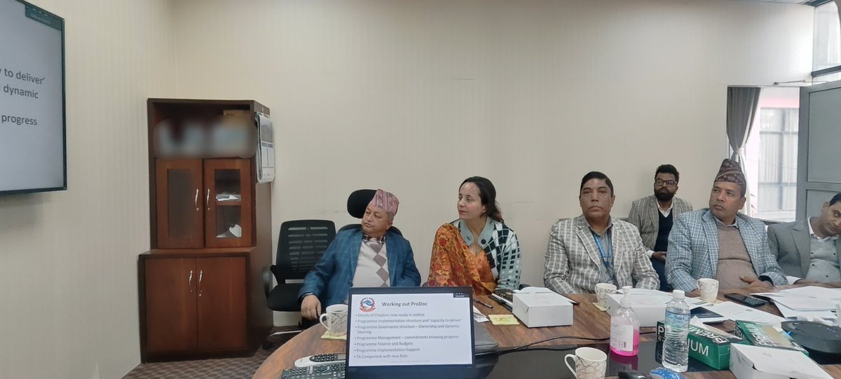 plgspmofaga's tweet photo. Had a fruitful discussion with LG Associations #MUAN, #NARMIN, and #ADCCN regarding #PLGSP Reprogramming. Thanks to the constructive inputs on the ProDoc & towards strengthening federalism in Nepal. https://t.co/6JEaa0dD75