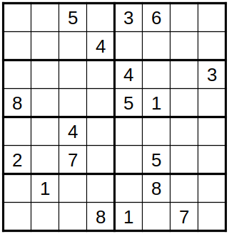 robakun2011's tweet photo. #数独 #sudoku #ナンプレ #numberplace
小型問題4x4、6x6、8x8です(*^^*)
9x9が難しく感じる方、まずはここからどうぞ!!
もちろん、基本的な解き方で解けます(^_-)❤️
#robakun https://t.co/Bip8TsuLNO