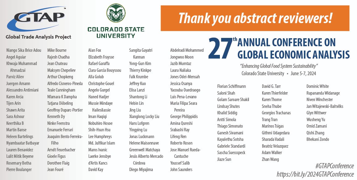 GTAP_Purdue's tweet image. Thank you #GTAPConference abstract reviewers for your time and assistance! 👏

gtap.org/events/Confere…
