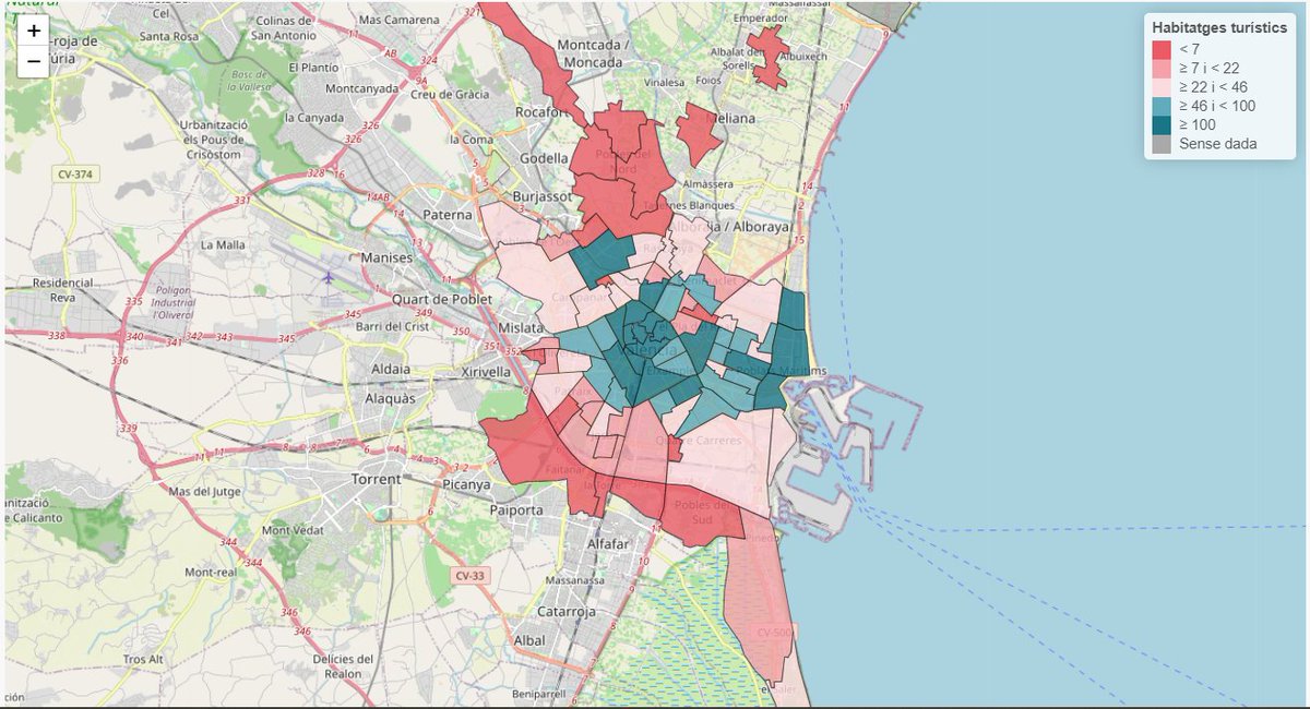 EstadisticaVLC's tweet photo. 🏘️Hem actualitzat el panell d'indicadors de vivendes turístiques amb la informació disponible + recent (d'agost de 2023).
Pots consultar dades de #València, #districtes, #barris, seccions censals i àrea metropolitana a l'aplicació interactiva:
🔗https://t.co/wsgDON8ksg https://t.co/d61jCDHQQy