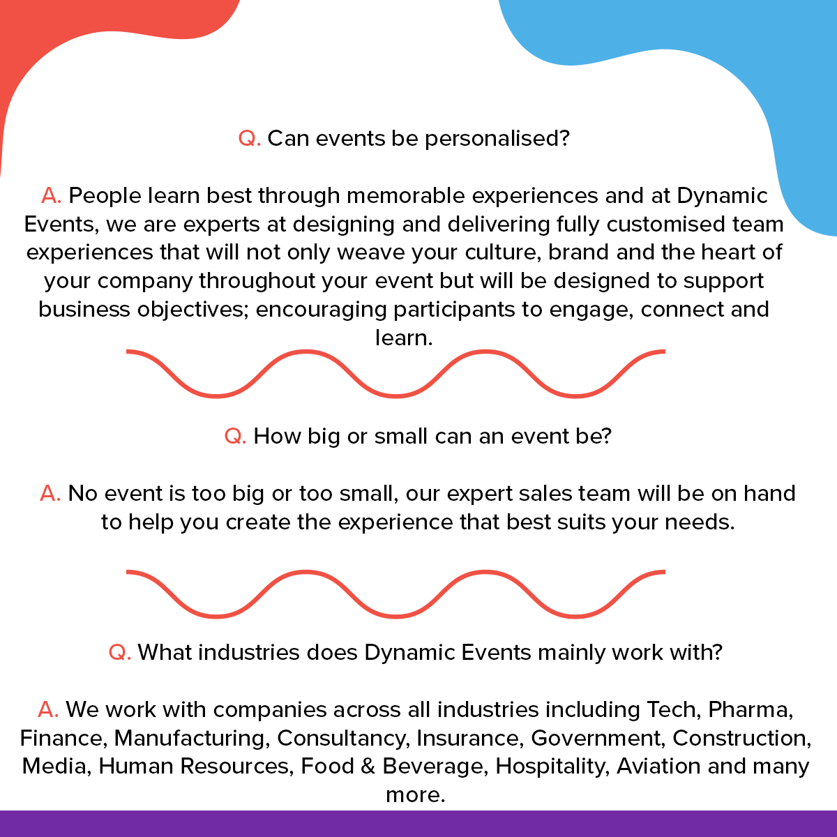 DynamicEventsIE's tweet image. Some FAQ's we receive from potential clients.

If you have a question let us know, if you contact us today we will respond today!

#TeamBuilding #DynamicEvents #CorporateEvents