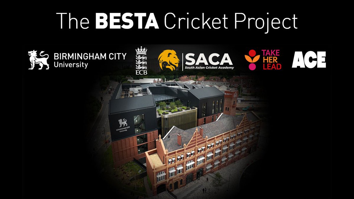 Dr Adam L. Kelly (@adamkelly07) on Twitter photo Excited to share the launch of the BESTA Cricket Project…! 🤩
This project sees <a href="/MyBCU/">Birmingham City University</a>, <a href="/ECB_cricket/">England and Wales Cricket Board</a>, <a href="/SACAUK/">SACA</a>, <a href="/TakeHerLead/">Take Her Lead</a>, & <a href="/AceProgramme/">The ACE Programme Charity</a> come together to drive forward research for minority communities in cricket 🏏 Excited to share the launch of the BESTA Cricket Project…! 🤩
This project sees <a href="/MyBCU/">Birmingham City University</a>, <a href="/ECB_cricket/">England and Wales Cricket Board</a>, <a href="/SACAUK/">SACA</a>, <a href="/TakeHerLead/">Take Her Lead</a>, & <a href="/AceProgramme/">The ACE Programme Charity</a> come together to drive forward research for minority communities in cricket 🏏