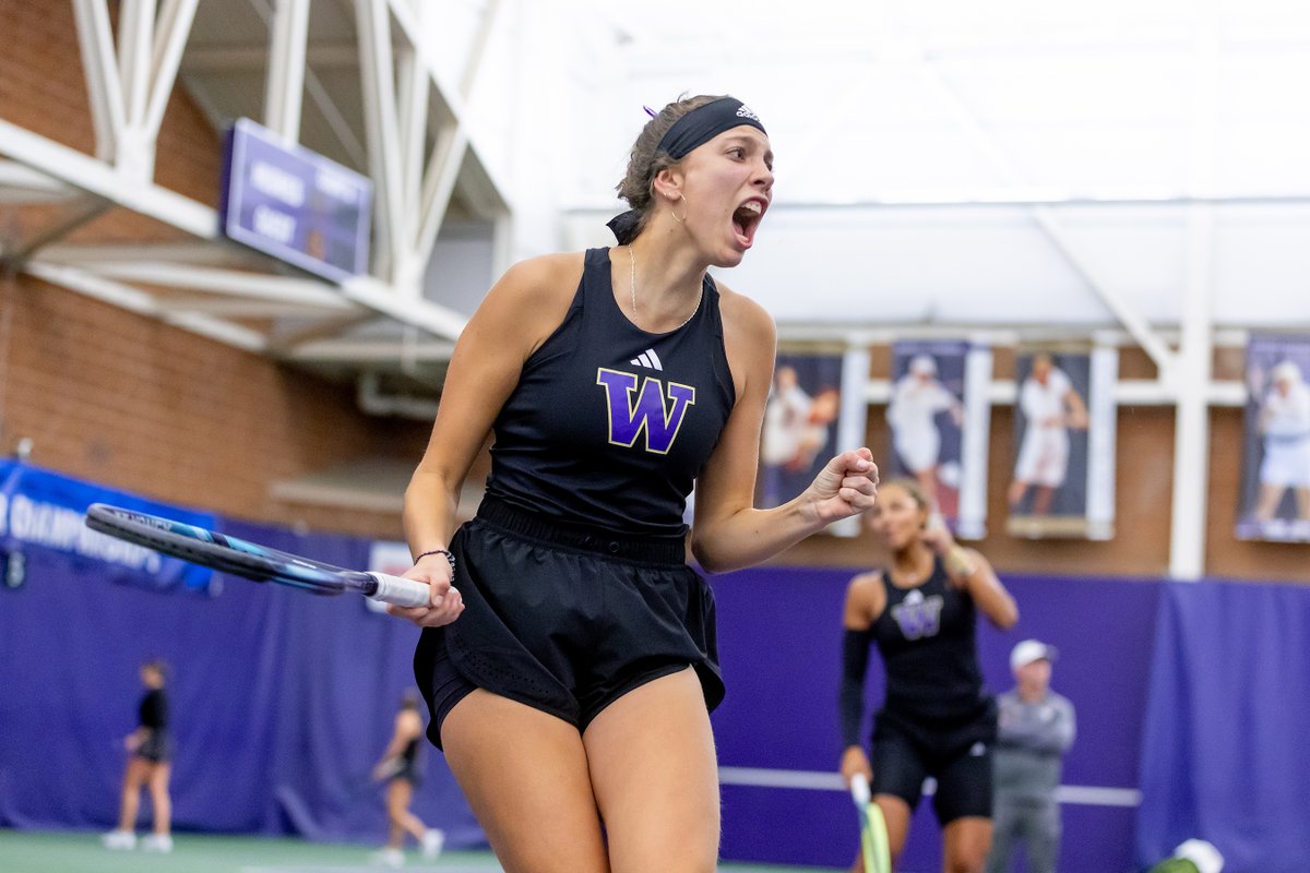 Busy weekend at the UW. <a href="/UWTrack/">Washington Track & Field and Cross Country</a> hosted the Husky Classic; pole vaulter Mathis Bresko celebrates as he falls, clearing his PR of 18'-1.25". <a href="/UW_WBB/">Washington Women’s Basketball</a> Sayvia Sellers vs Cal during anthem. <a href="/UW_WTennis/">Washington Women's Tennis</a>  Alexia Jacobs scores a winning point in <a href="/ITA_Tennis/">ITA</a> vs NC State. <a href="/UWAthletics/">Washington Athletics</a>