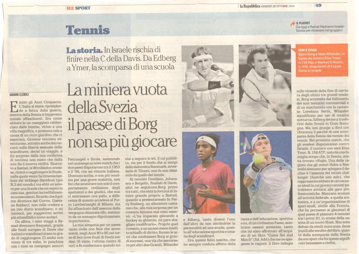 Frank201410's tweet photo. 🅲🅾🅼' 🅴🆁🅰🆅🅰🅼🅾…
#GianniClerici
@repubblica 28/10/2016
#ritagli_di_stampa #tennis #Svezia #BjornBorg #MatsWilander #StefanEdberg
@giuliocardone69 @pazzoperrep @giusmo1 @CarloVerdelli @SentieroDigital @PiervittorioM @aligip @matteopinci @PerSaturno @sergtosi https://t.co/XbrFWWnQqb