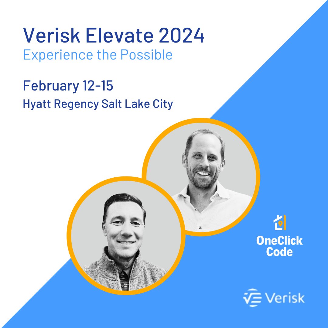 Are you at Verisk Elevate 2024? The OneClick Code team is here and ready to meet with insurance professionals looking to elevate their claims process through trusted and vetted property data.

#elevate24  #propertycasualty #propertyclaims #claims #underwriting #insurtech