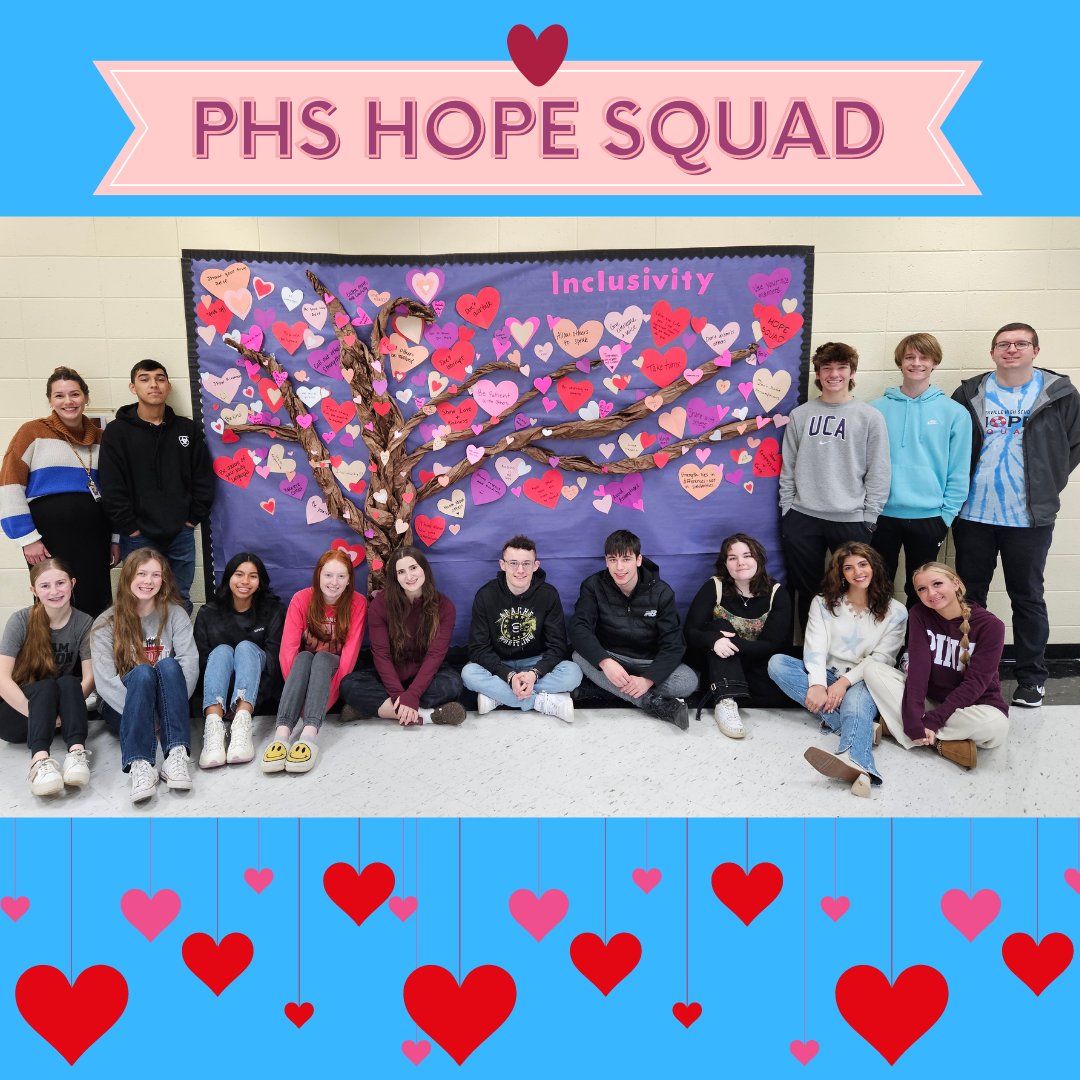 PHS's Hope Squad encourages you to show someone you care this week! #spreadhope